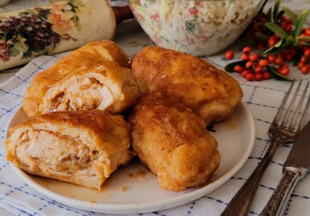 Roladki drobiowe nadziewane kurkami