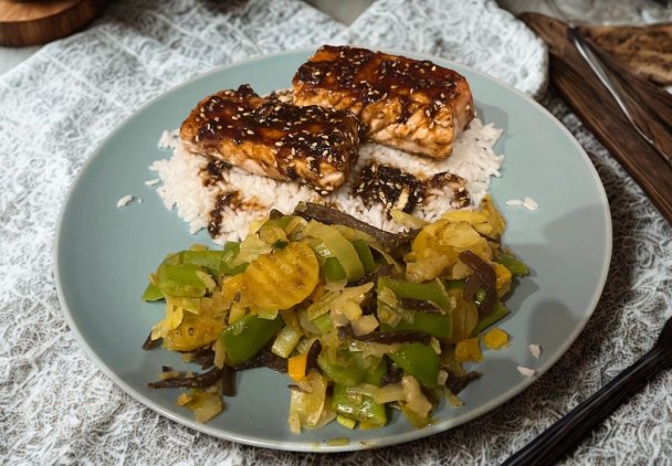 Łosoś teriyaki na kolację we dwoje