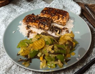 Łosoś teriyaki na kolację we dwoje