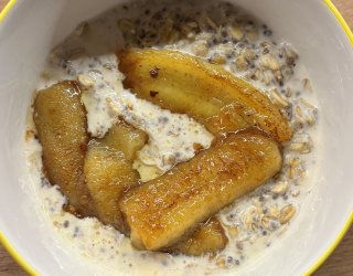 owsianka z karmelizowanym bananem