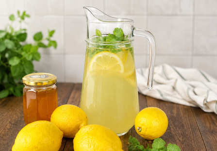 Domowa lemoniada z miodem i miętą