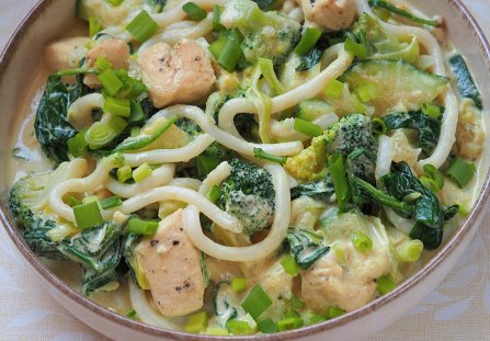Zielone curry na śmietance