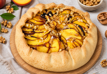 Galette brzoskwiniowa z ricottą i orzechami