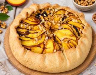 Galette brzoskwiniowa z ricottą i orzechami