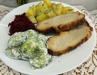 Schab pieczony- soczysty i idealny na rodzinny obiad