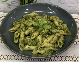 Penne ze szpinakiem i kurczakiem