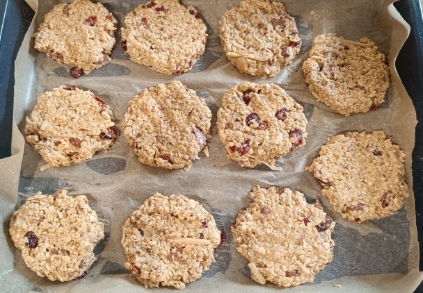 Ciastka owsiane bez cukru, bez glutenu