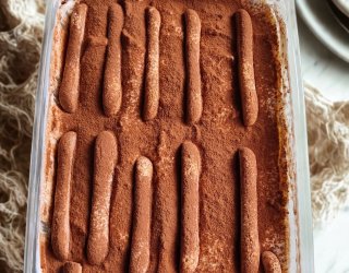 Deser z nasionami chia a'la Tiramisu.