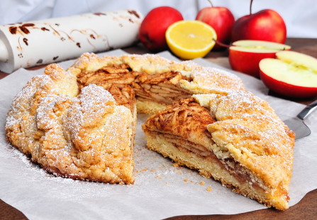 Szarlotka otwarta z jabłkami-galette