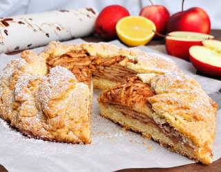 Szarlotka otwarta z jabłkami-galette