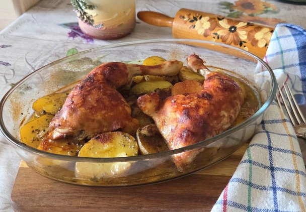 Nóżki z kurczaka pieczone z ziemniakami