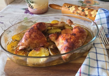 Nóżki z kurczaka pieczone z ziemniakami